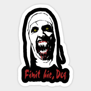 demons, monsters, movies, fear, venom, nun Sticker